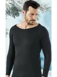 Pamuklu Likra Termal Uzun Kol Erkek Fanila Lüx DRM 915