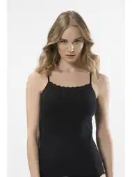 Pamuklu Dantelli İp Askılı Atlet 2'li Paket Türen 292