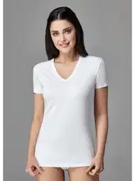 Pamuklu Esnek V Yaka Body Dagi 5003