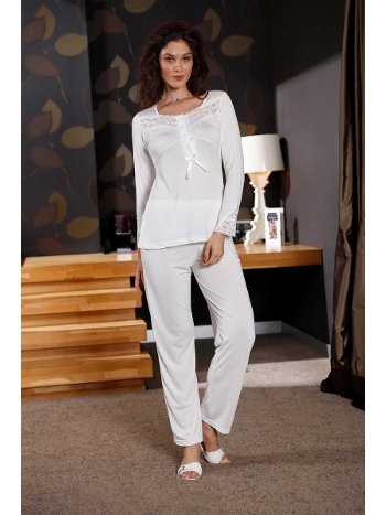 Esnek Pamuklu 6'lı Kadın Pijama Takımı Yeni İnci 119