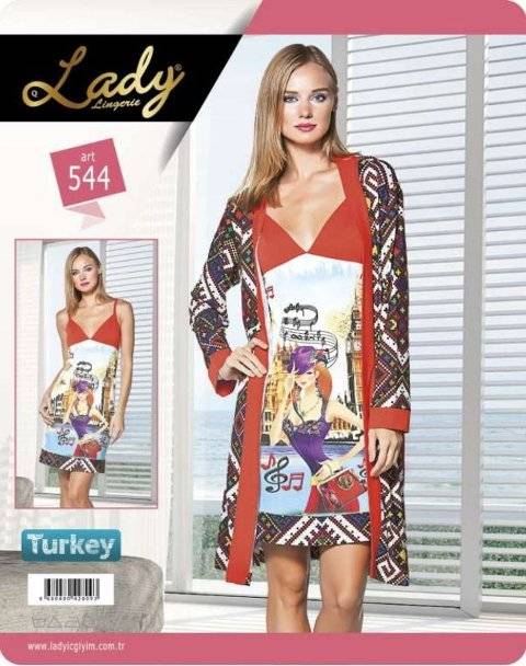 Uzun Pamuklu Sabahlık Takım Lady 544 - 2