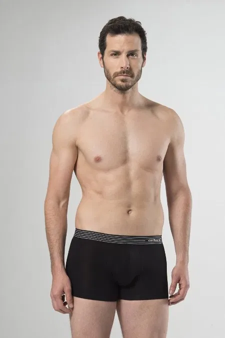 Esnek Bel Lastiği ve Modal Kumaşlı 2'li Boxer Cacharel 1318 - Siyah