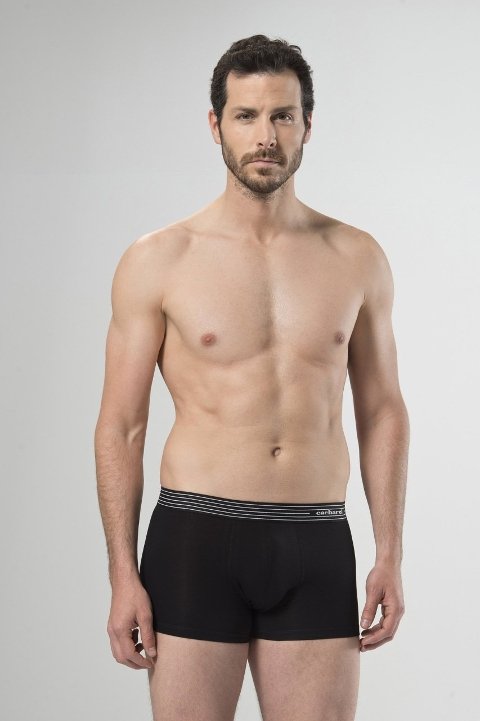 Esnek Bel Lastiği ve Modal Kumaşlı 2'li Boxer Cacharel 1318 - Siyah