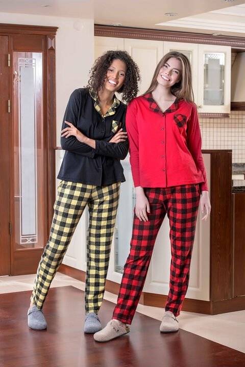 Yeni İnci İki Parçalı Viskon Kadın Pijama Takımı Yeni İnci 1562