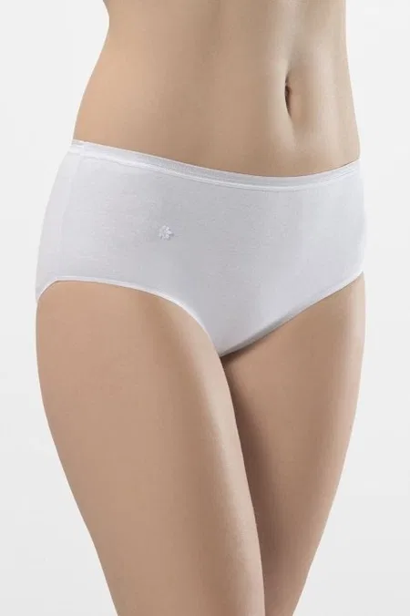 Yüksek Bel Destekli Ribana Bikini Külot Türen 234 - Beyaz