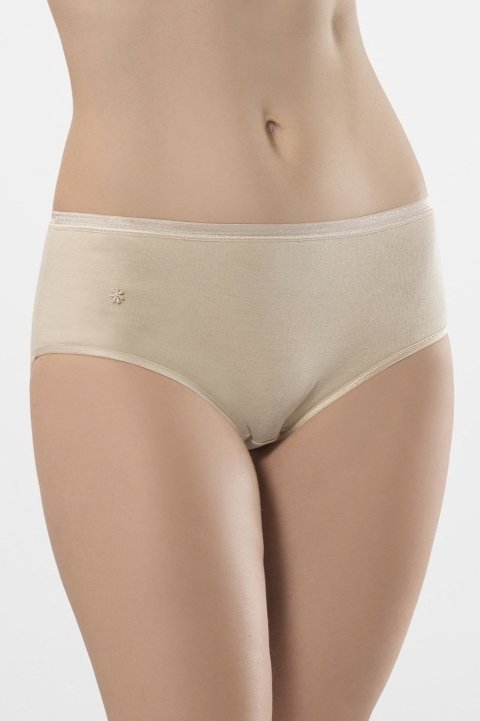 Pamuklu Düz Lastikli Slip Külot 2'li Paket Türen 234 - Ten