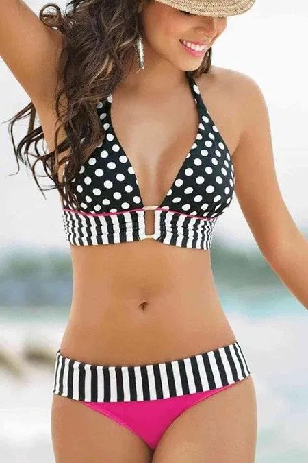 Angelsin Özel Tasarım Bikini - Çok Renkli