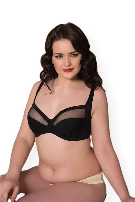 Toparlayıcı Balenli Desteksiz Dolgusuz Küçültücü Sütyen Anıl 3696 - Siyah