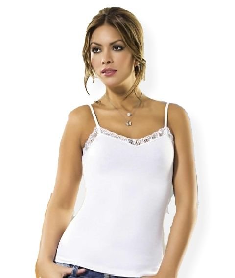 Pamuklu Dantelli Askılı Atlet Anıt 2174 - Beyaz