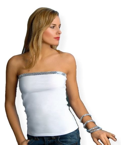 Pamuklu Likra Geniş Askılı Atlet Anıt 2130 - Beyaz