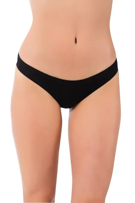 Pamuklu Yüksek Bel Bikini Külot Lüx DRM 3140 - Siyah