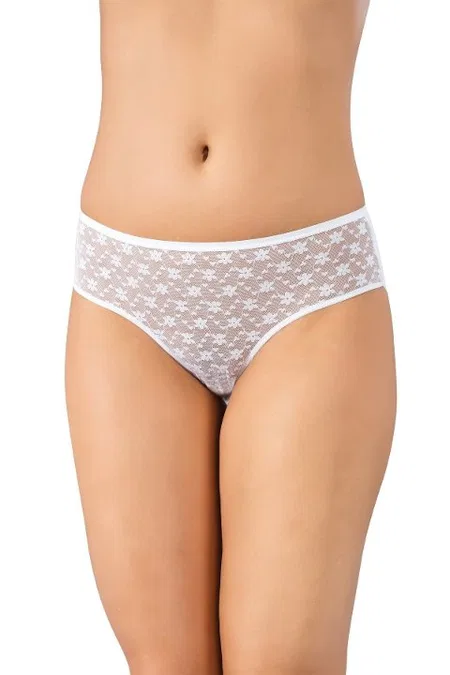 Yüksek Pamuk Oranlı Dantelli Slip Külot Lüx DRM 3110 - Beyaz