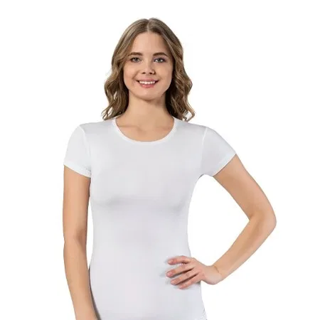 Pamuklu Nefes Alan Kısa Kol Body Lüx DRM 3750 - Beyaz