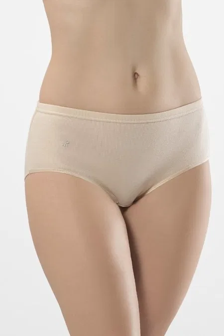 Pamuklu Yüksek Bel Bikini Külot 2'li Paket Türen 240 - Ten