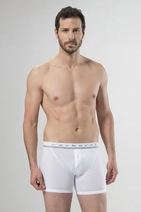 Esnek Bel Lastiği ve Modal Kumaş Boxer Cacharel 1313 - Beyaz