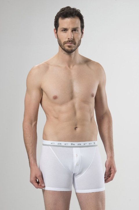 Esnek Bel Lastiği ve Modal Kumaş Boxer Cacharel 1313 - Beyaz