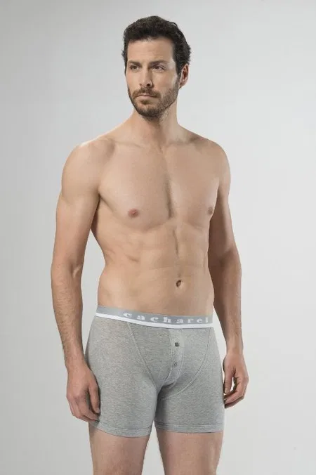 Pamuklu Esnek Bel Boxer Cacharel 1313 - Gri