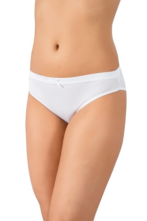 Pamuklu Yüksek Bel Bikini Külot Lüx DRM 036 - Beyaz