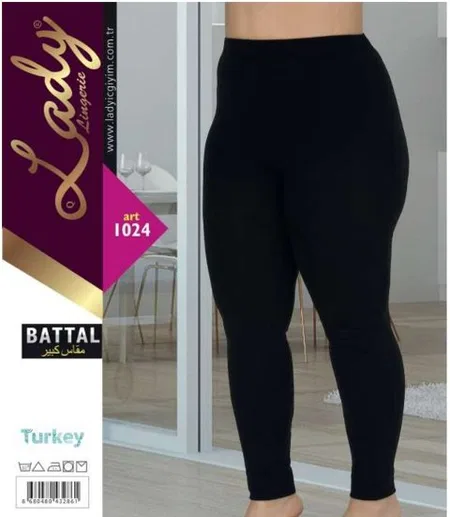 Yüksek Bel Esnek Tayt Lady 1024 - Siyah