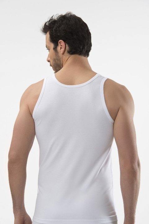 Pamuklu Ribana Askılı Atlet Cacharel 1301 - Beyaz