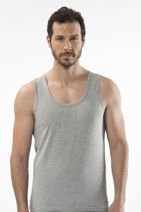 Pamuklu Ribana Askılı Atlet Cacharel 1301 - Gri