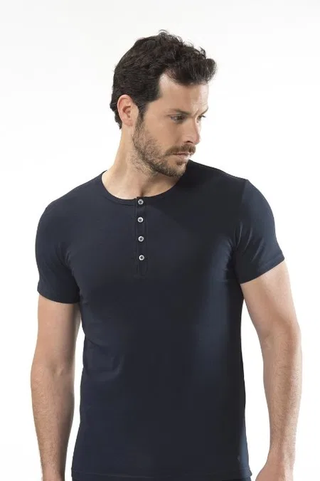 Ribana Kesim Kısa Kollu T-Shirt Cacharel 1308 - Lacivert