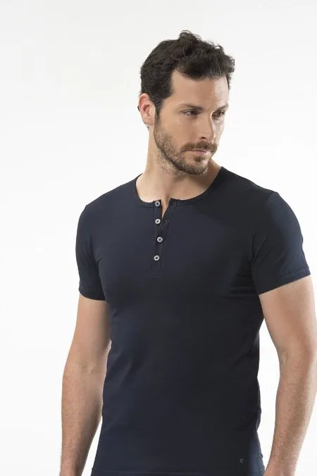 Ribana Kesim Kısa Kollu T-Shirt Cacharel 1308 - Lacivert