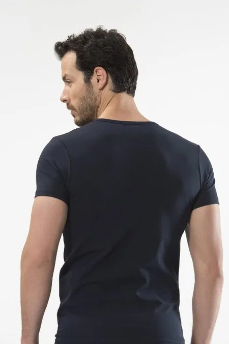 Ribana Kesim Kısa Kollu T-Shirt Cacharel 1308 - Lacivert