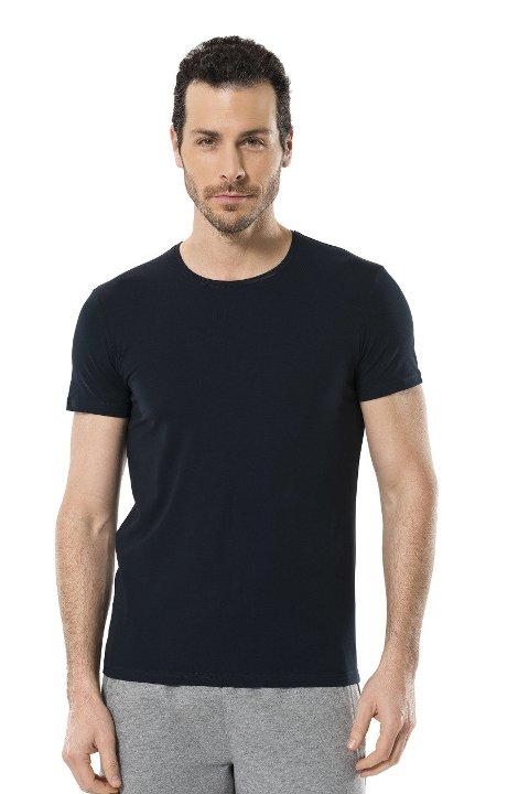 Ribana Kesim Likralı O Yaka T-shirt Cacharel 1331
