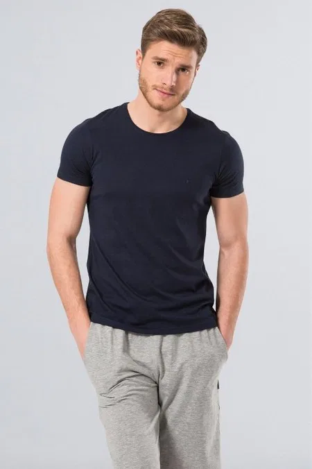 Slim Fit Pamuklu Erkek T-Shirt Cacharel 2169 - Lacivert