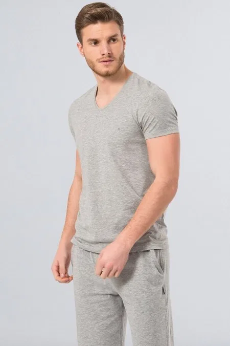 Slim Fit Gri Pamuklu Erkek Atlet Cacharel 2170 - Gri