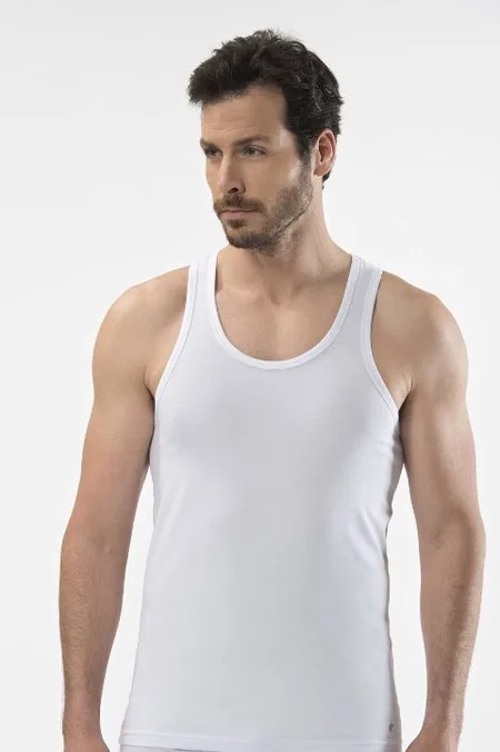 Pamuklu Ribana Kesim Spor Atlet Cacharel 1302 - Beyaz