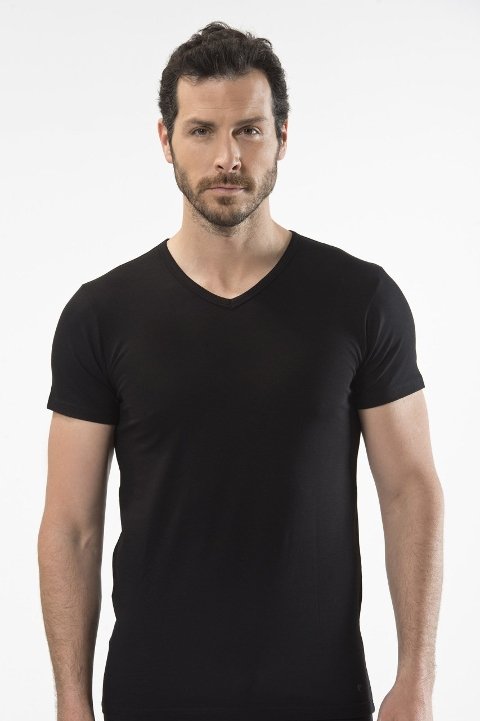 Pamuklu V Yaka Erkek Atlet Cacharel 1402 - 2