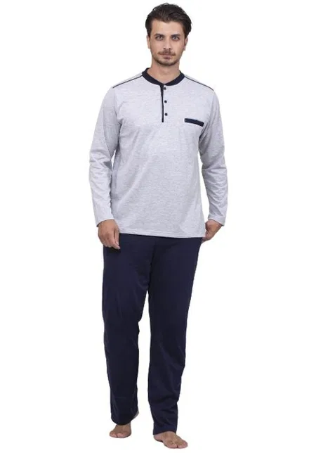 Çift Kaplan Pamuklu Düz Patlı Pijama Takımı Çift Kaplan 8735