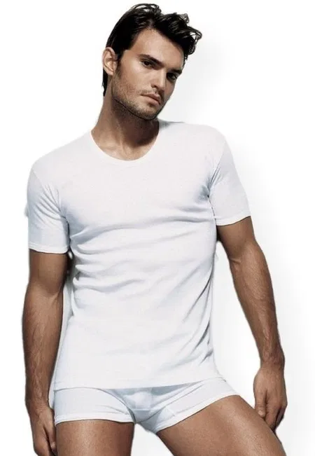 Ribana Kesim Pamuklu T-Shirt Çift Kaplan 640