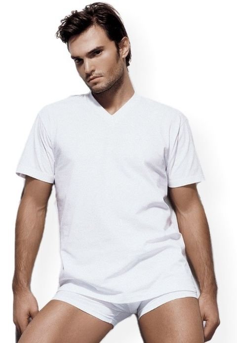 Pamuklu V Yaka Erkek Atlet Çift Kaplan 945