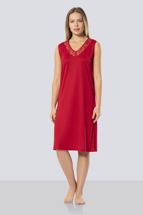 Dantelli V Yaka Kadın Gecelik Türen 3285