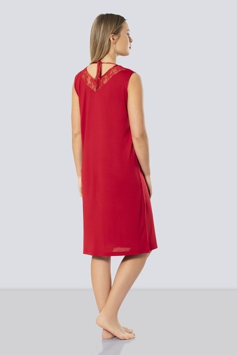 Dantelli V Yaka Kadın Gecelik Türen 3285 - 2
