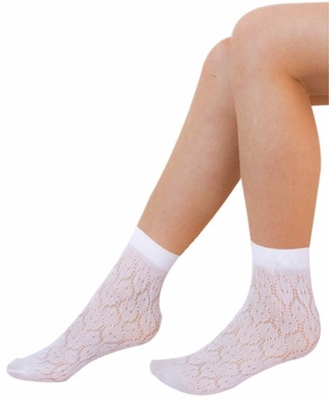 Yüksek Pamuk Oranı Kaydırmaz Taban Çocuk Soket Çorap Daymod 2523006 - Beyaz
