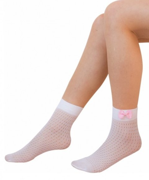 Yüksek Pamuk Oranı Kaydırmaz Çocuk Soket Çorap Daymod 2223003 - Beyaz