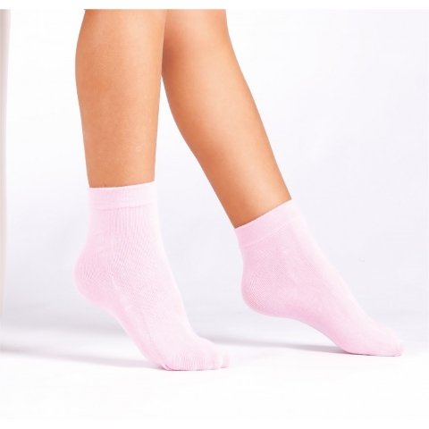 Yüksek Pamuklu Kaydırmaz Taban Soket Çocuk Çorap Daymod 2521006 - Beyaz