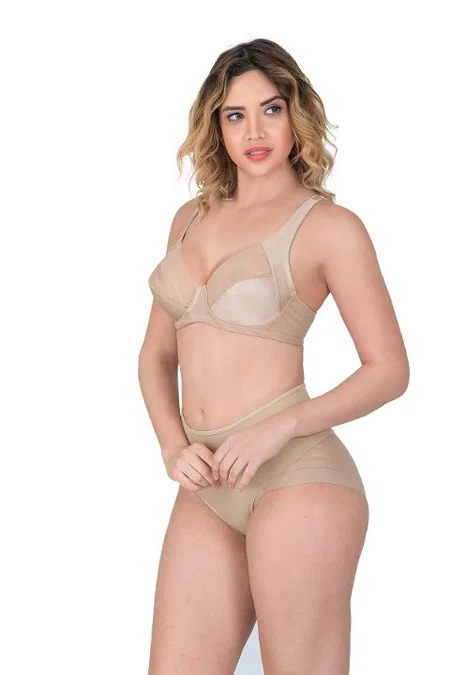 Toparlayıcı Minimizer Sütyen Külot Takım Emay 177 - Vizon