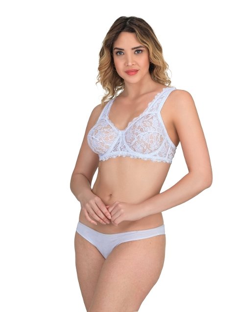 Tam Kap Dantelli Toparlayıcı Sütyen Emay 178 - Beyaz