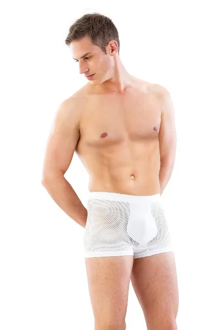 Pamuklu Esnek Bel Boxer Emay 2106 - Beyaz