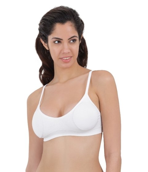 Dantel Detaylı Pedli Büstiyer Sütyen Emay 4020 - Beyaz