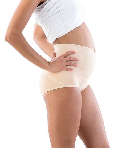 Pamuklu Astar ve Emzirme Klipsi ile Hamile Külot Emay 2810 - Ten