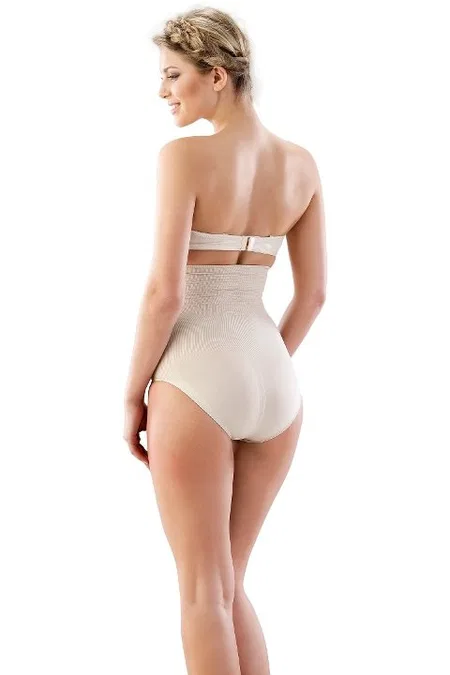 Yüksek Bel Desenli Slip Korse Emay 2079 - Ten