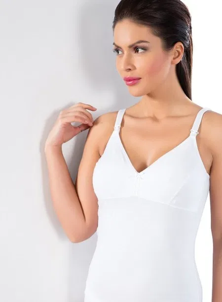 Çift Katmanlı Pamuklu Emzirme Atlet Lüx DRM 1118