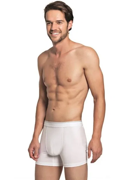 Pamuklu Esnek Bel Boxer NBB 737 - Beyaz