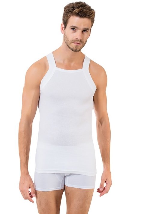 İnce Askılı Ribana Beyaz Atlet Öztaş 1028